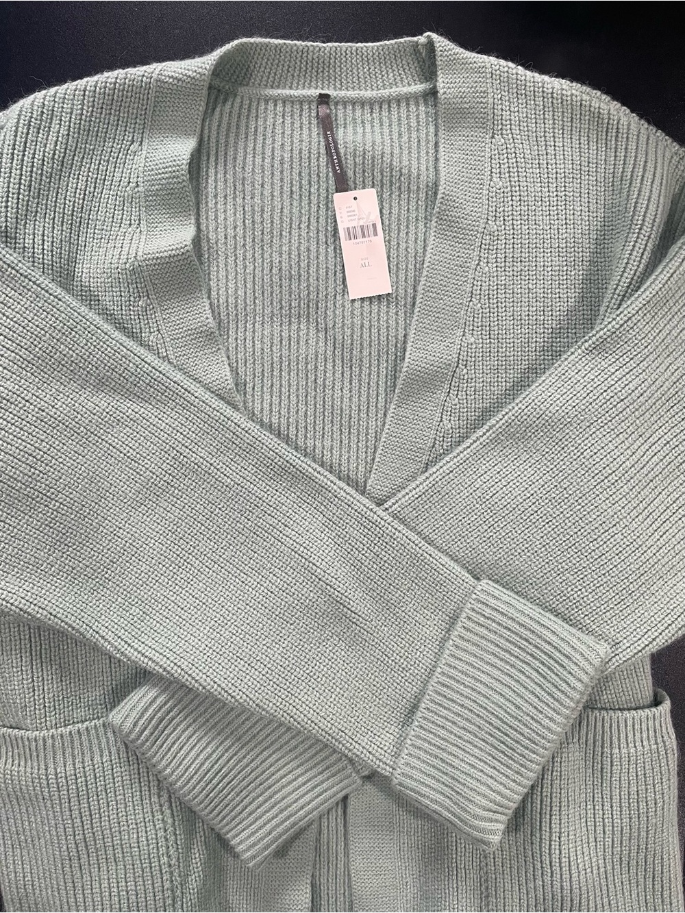 Anthropologie Light Turquoise Ribbed Open Cardigan Fits OS. NWT 💙 🌊